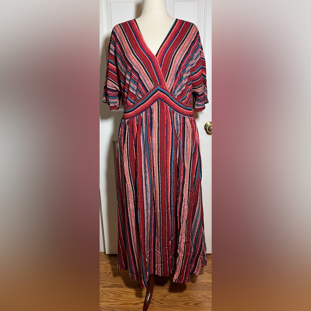 BloomChic Women’s Multicolor Striped Maxi Dress
